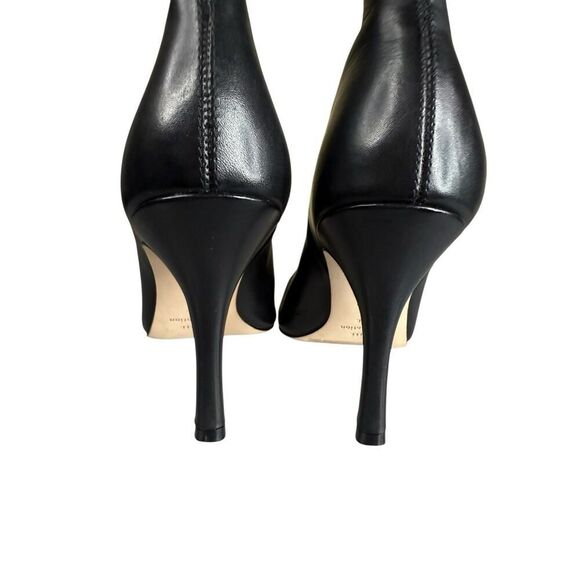 Reformation Camille Rowe Black Leather Pointed Toe Ankle Boots 8.5 Pull-On - Picture 6 of 9